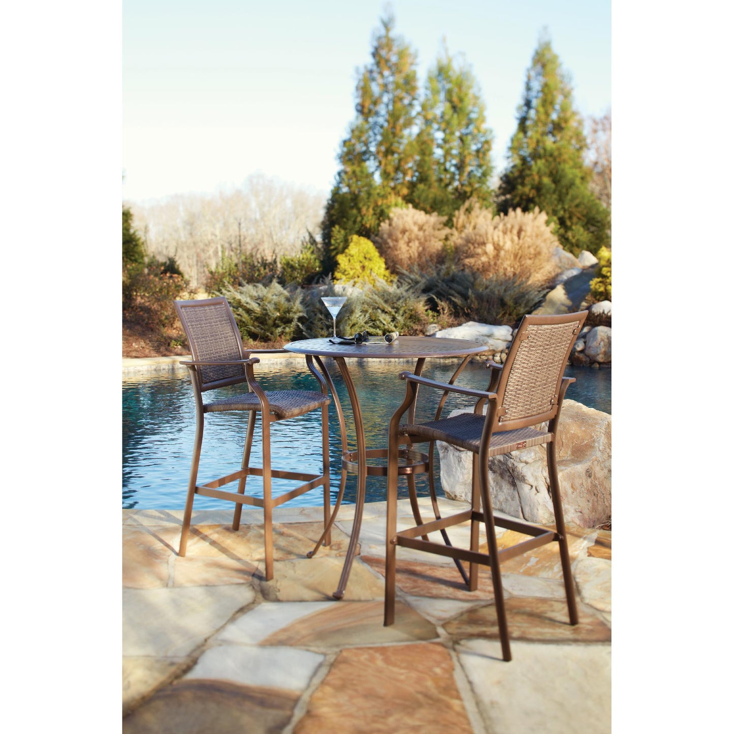 Panama Jack Island Cove 3 piece Woven Pub Set PJO-8001-ESP-3PCP - BetterPatio.com