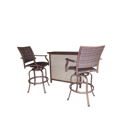 Panama Jack Island Cove 3 piece Woven Swivel Bar Set PJO-8001-ESP-3PSB
