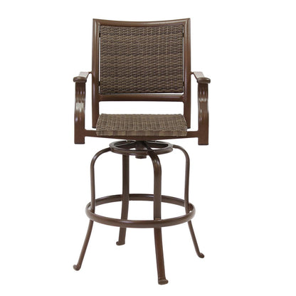 Panama Jack Island Cove Woven Swivel Barstool 30" PJO-8001-ESP-SB (DISCONTINUED) - BetterPatio.com