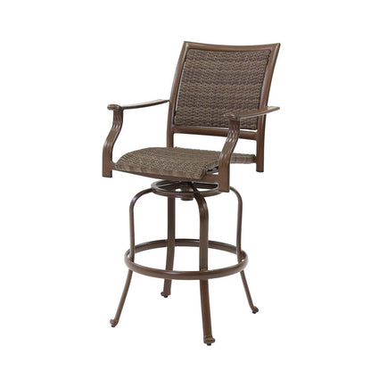 Panama Jack Island Cove Woven Swivel Barstool 30" PJO-8001-ESP-SB (DISCONTINUED) - BetterPatio.com
