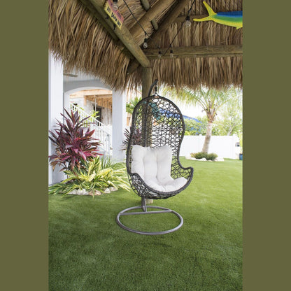 Panama Jack Hanging Chair with Metal Stand & Cushions PJO-9001-GB-HC - BetterPatio.com