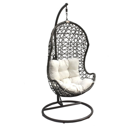 Panama Jack Hanging Chair with Metal Stand & Cushions PJO-9001-GB-HC - BetterPatio.com