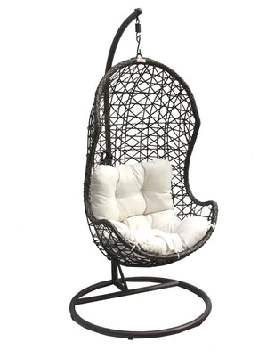 Panama Jack Hanging Chair with Metal Stand & Cushions PJO-9001-GB-HC - BetterPatio.com