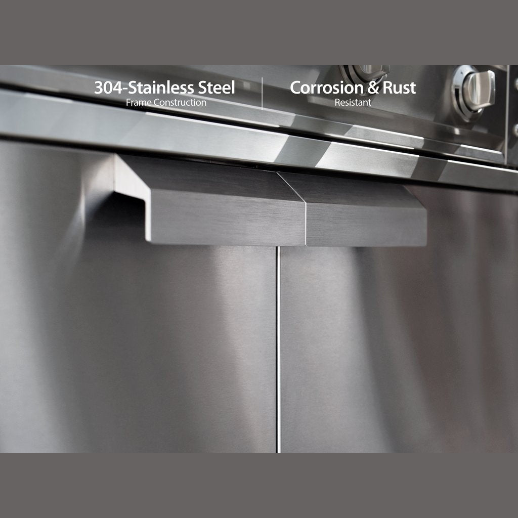 NewAge Outdoor Kitchen 40 in. Insert Grill Cabinet in Stainless Steel 65009 - BetterPatio.com