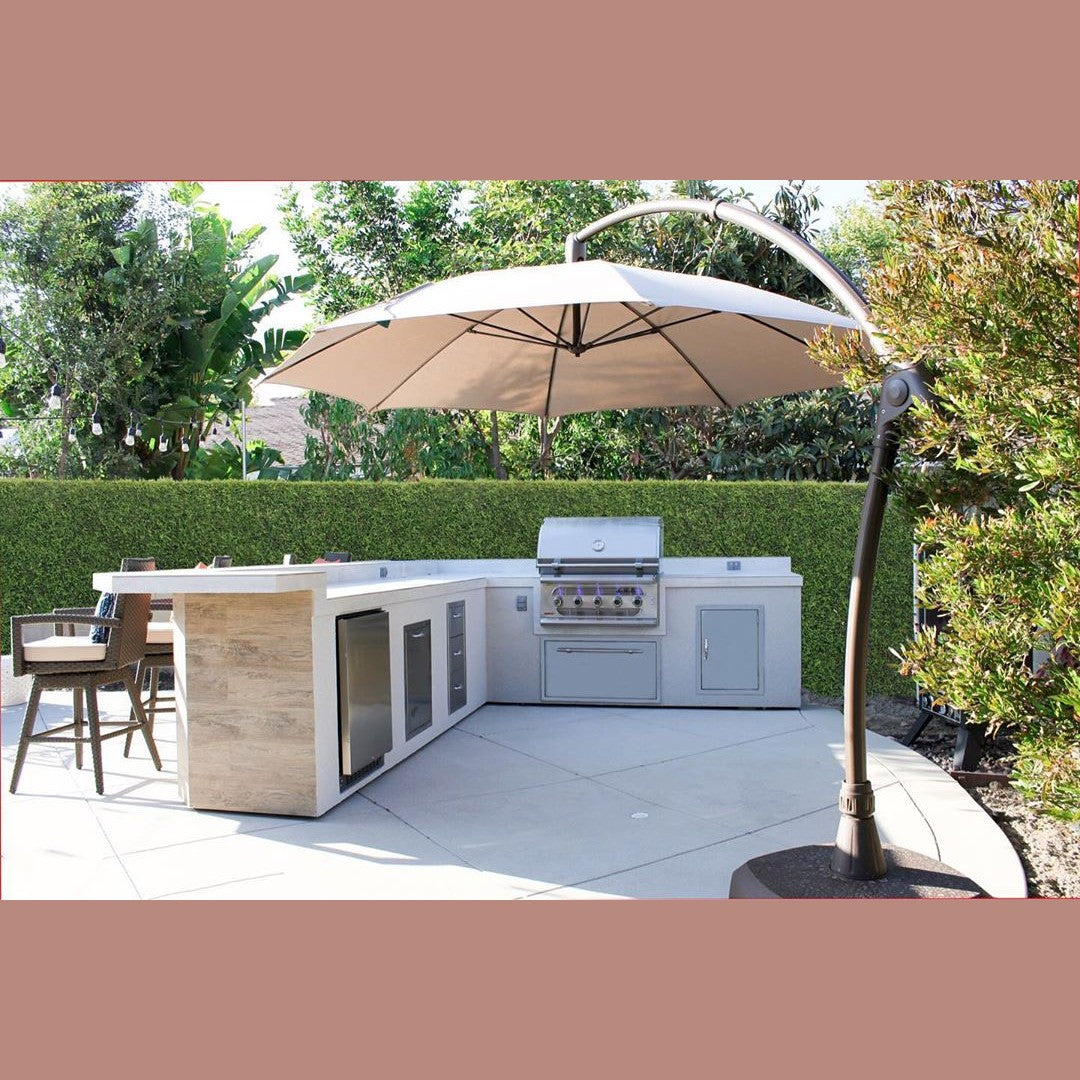 Summerset Sizzler 32 SIZ32 - White grill island oversized umbrella outdoor kitchen California