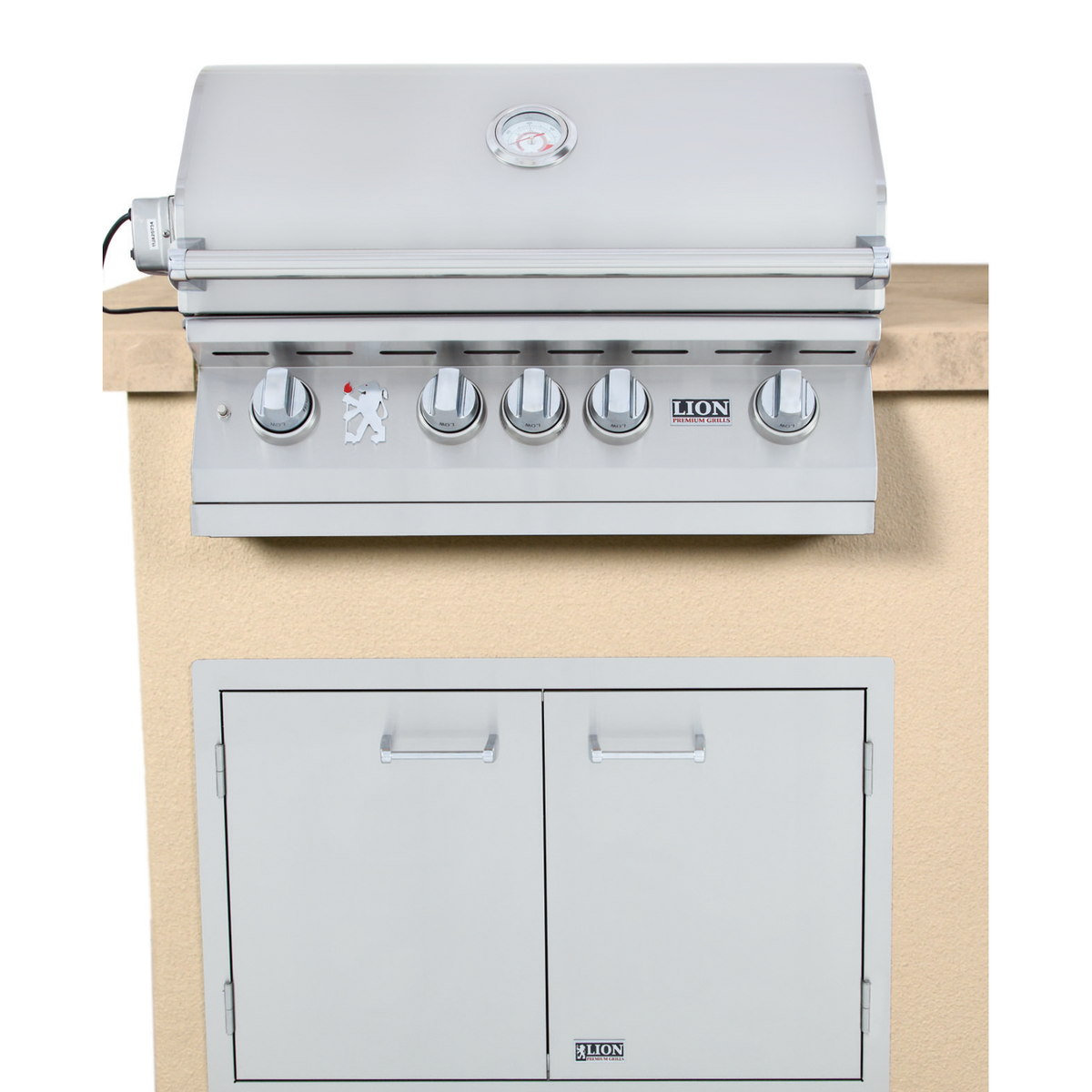 Lion Premium Grills Resort Q 96 Inch BBQ Island - front view resortq21