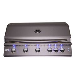 RCS 40 Inch Premier Grill with Blue LED Lights, Rear Burner, Propane