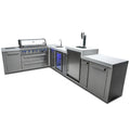 Mont Alpi 805 L-Shaped Island with Kegerator and Beverage Center