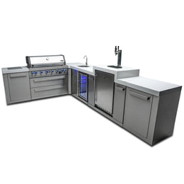 Mont Alpi 805 L-Shaped Island with Kegerator and Beverage Center