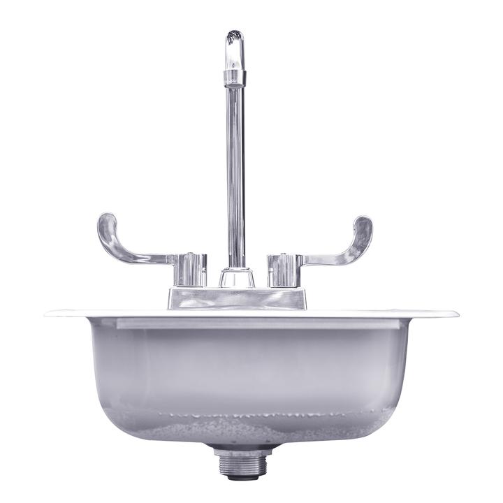 Summerset 15x15 inch Stainless Steel Drop In Sink and Hot and Cold Faucet SSNK-15D - BetterPatio.com