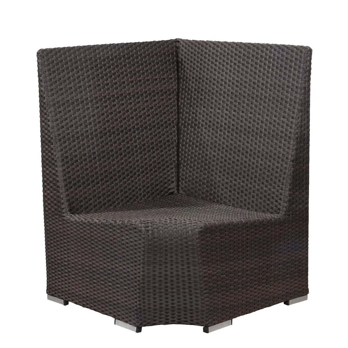 Source Boca Dining Highback Corner Booth, Espresso - BetterPatio.com