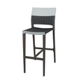 Source Chloe Bar Side Chair Espresso & White Wicker SC-2207-172-E&W-ESP