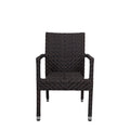 Source Miami Dining Arm Chair Espresso Wicker SC-2014-163-ESP