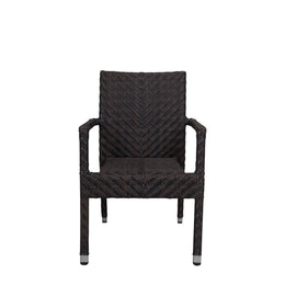 Source Miami Dining Arm Chair Espresso Wicker SC-2014-163-ESP