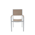 Source Napa Dining Arm Chair Silver Frame SC-2405-163-SLV