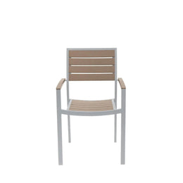 Source Napa Dining Arm Chair Silver Frame SC-2405-163-SLV