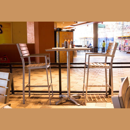Source Palm 4 Aluminum Bar Base Silver SC-1002-540_SC-1002-583 - BetterPatio.com