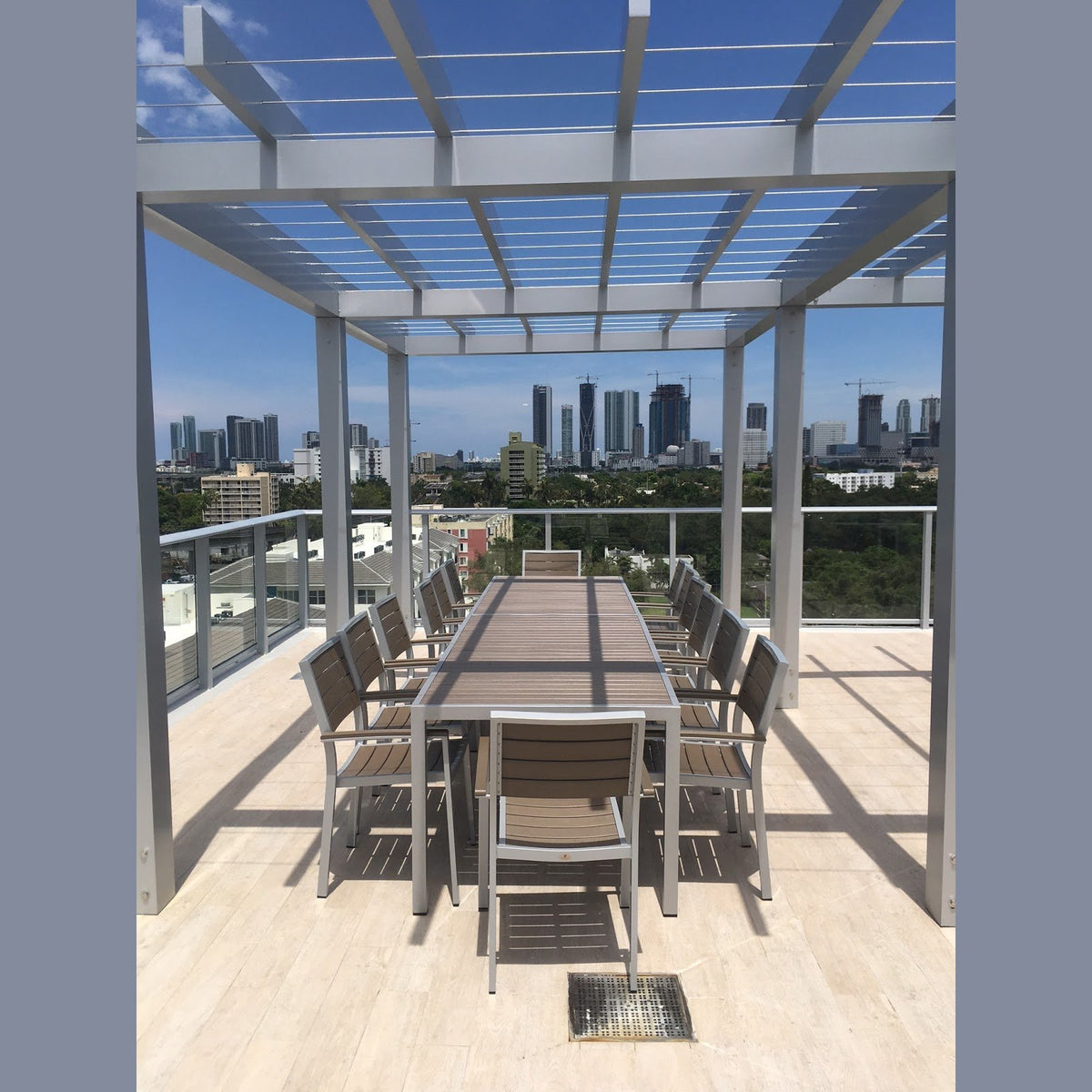 Source Sedona 24" X 96" Rectangular Table with Vienna Durawood Slats SC-2404-402_SC-1009-514 - BetterPatio.com
