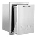 Summerset Professional Grills 20 inch Trash or LP Tank Pullout Drawer with Masonry Frame Return SSTD1-20M