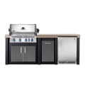 92 Inch Modern Linear Outdoor Grill Island, Customizable
