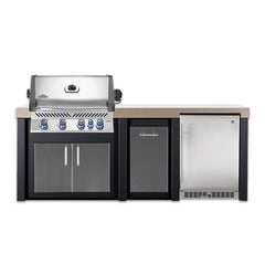 92 Inch Modern Linear Outdoor Grill Island, Customizable