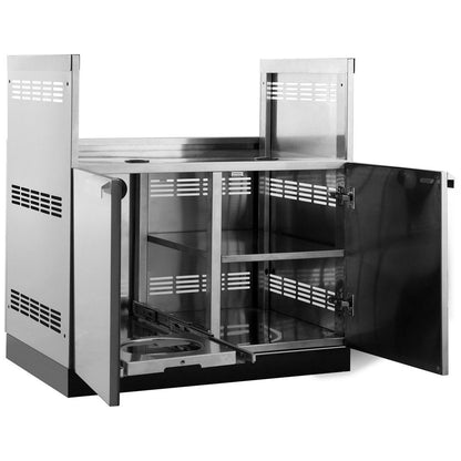 NewAge Outdoor Kitchen 33 in. Insert Grill Cabinet in Stainless Steel 65004 - BetterPatio.com