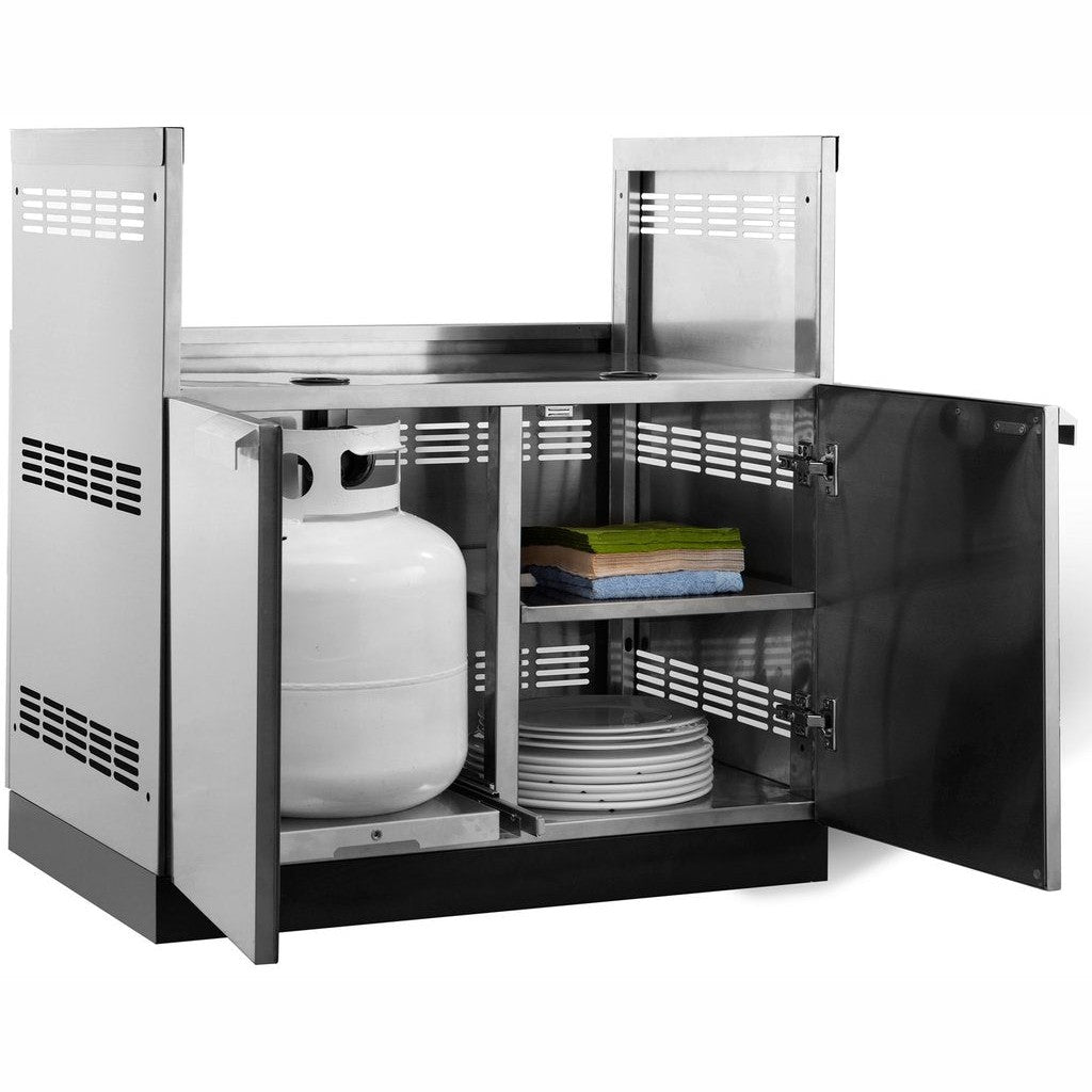 NewAge Outdoor Kitchen 33 in. Insert Grill Cabinet in Stainless Steel 65004 - BetterPatio.com